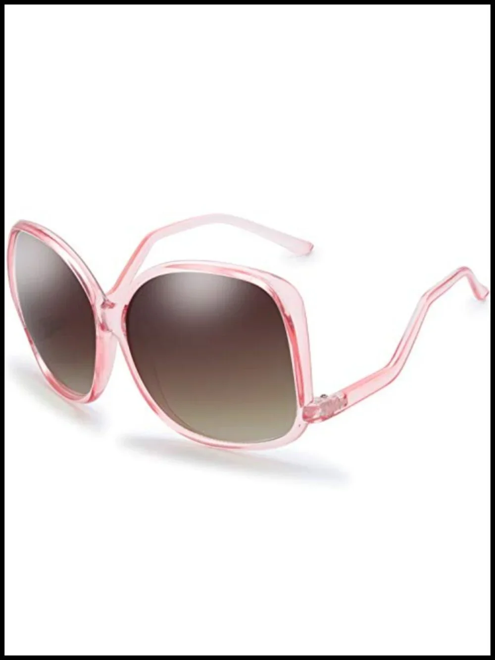 Oversized Hybrid Cat Eye Sunglasses UV Protection Gift Box